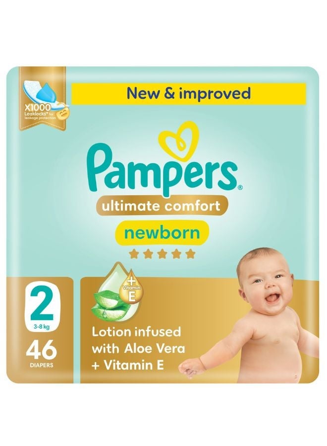 general pampers Ultimate Comfort Size 2 Taped Diapers 3-8 Kg 46 Count