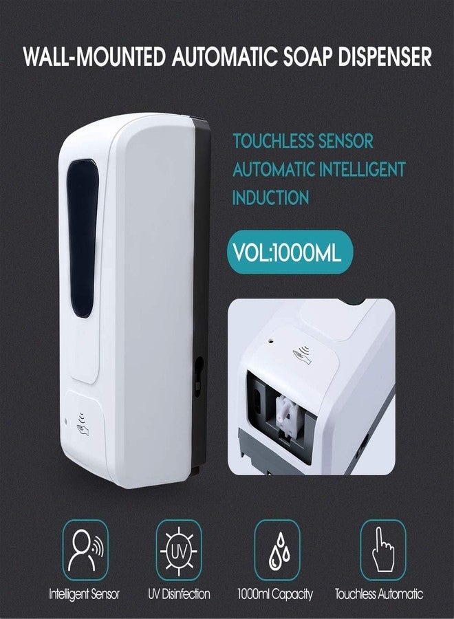MDN ABS Wall Mount Automatic Soap Dispenser for Bathroom Office School Hospital Restaurants Hand Soap Dispenser Refillable Liquid Gel Pump Dispensers (White, 1000 ML) - Image 5