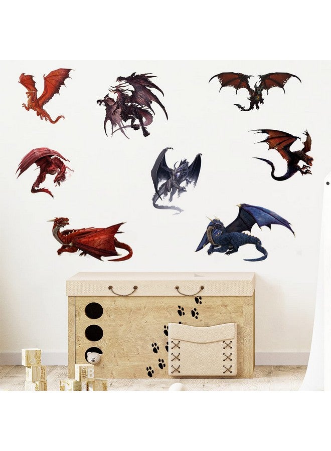 WOYINIS 8 Big 3D Dragon Wall Stickers Ancient Dragons Legend Story Wall Decals Art Peel & Stick Removable Livingroom Kids Room Playroom Library Nursery Classroom Wall Decor - Image 5