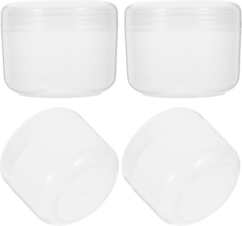 4pcs 200g Pp Cream Containers with Lids Refillable Small Cosmetic Sample Jars for Travel Makeup Storage - Image 1