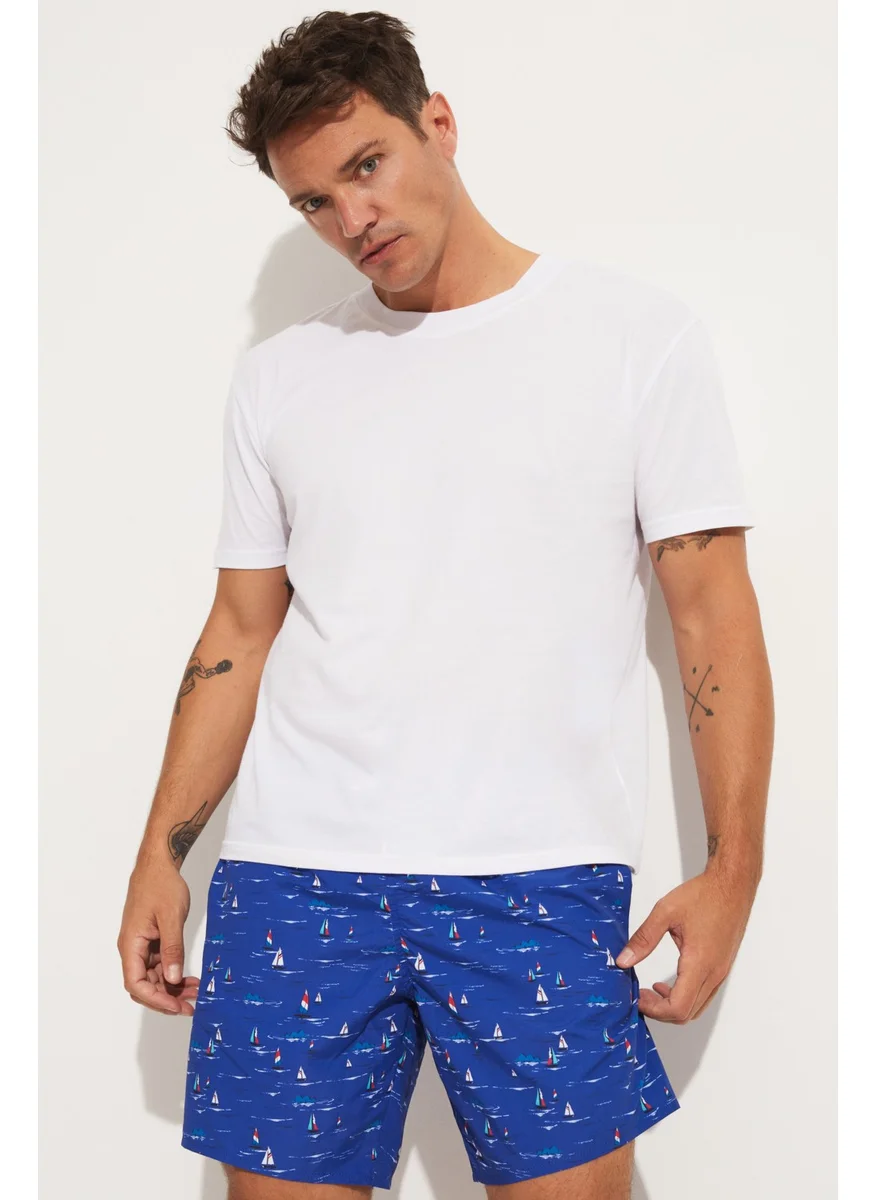 جون Men's Regular Fit Printed Swim Shorts