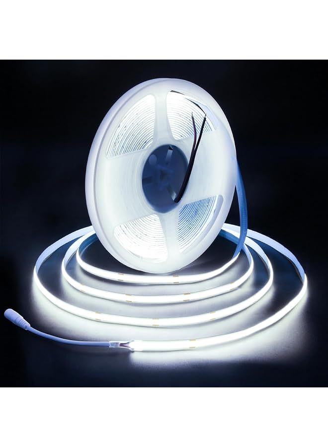 The Bros 10m COB LED Light Strip 24V Cool White 6000K Super Bright LED Tape Self-Adhesive 320LEDs/M Non-Waterproof IP30 for DIY Indoor Lighting Home Decoration (Without Power Supply and Dimmer)  - Image 1
