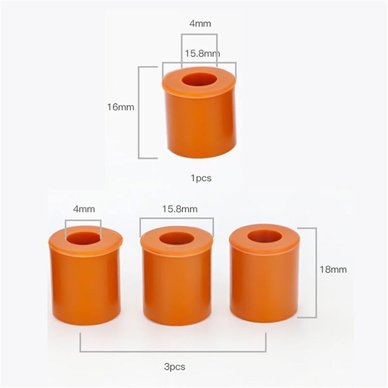 4Pcs Black Silicone Solid Spacer Set For 3D Printer Hot Bed Leveling Enhanced Stability - Image 3