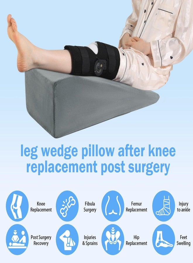 ROYALAY Leg Elevation Pillows for After Surgery, Knee Surgery Recovery Equipment with Handle, Leg Lifter Blood Circulation, Knee Replacement Recovery Aids for Hip Foot Ankle, Single - Image 4