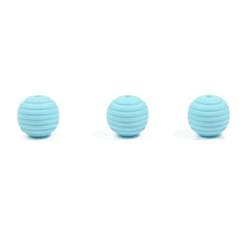 Decoendiy 50pc Silicone Honeycomb Beads, 15mm Colorful Stripe Beehive Beads, for DIY Necklace Bracelet Jewelry Making - Image 3