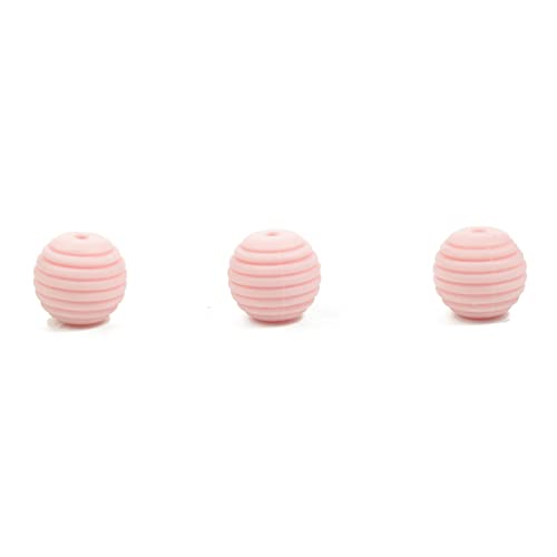 Decoendiy 50pc Silicone Honeycomb Beads, 15mm Colorful Stripe Beehive Beads, for DIY Necklace Bracelet Jewelry Making - Image 4