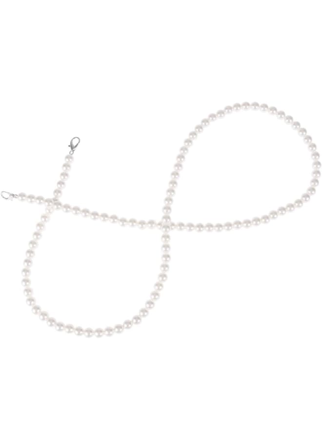 TENDYCOCO Purse Purse Chain Strap Bag Replacement Chain Strap Bag Replacement Strap Chain Pearl Strap for Purse DIY Bag Accessories Pearl Long Handle Replacement Strap 100cm - Image 1