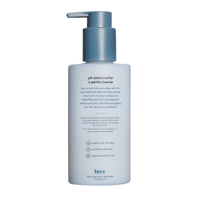 HIMS & HERS hers Clear Waters Hydrating Cleanser - Squalane Cleanser Face Wash Made for All Skin Types - Supports Skins Natural pH - Contains Hyaluronic Acid, Squalane, and Green Tea Extract - 6.8 fl Oz - Image 2