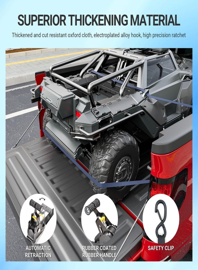 SZYANG أحزمة ربط قابلة للسحب من SZYANG، قطعتان، متوافقة مع فورد F150 موديلات 2009-2014، بديل لأحزمة الربط القابلة للسحب لملحقات فورد F-150 موديلات 2009-2014 - Image 5