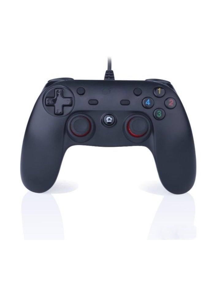 Wired Computer Controller with 16-Button Input Command Joystick – Black - Image 1