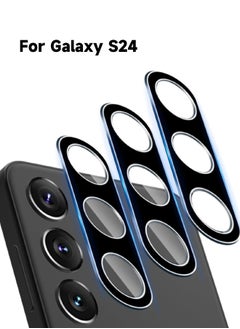Glass 3-Packs Samsung Galaxy S24 Camera Lens Protector, Tempered Glass Camera Protector for Samsung S24, Ultra HD, 9H Hardness, Anti-Scratch, Easy Installation - Black  - Image 1