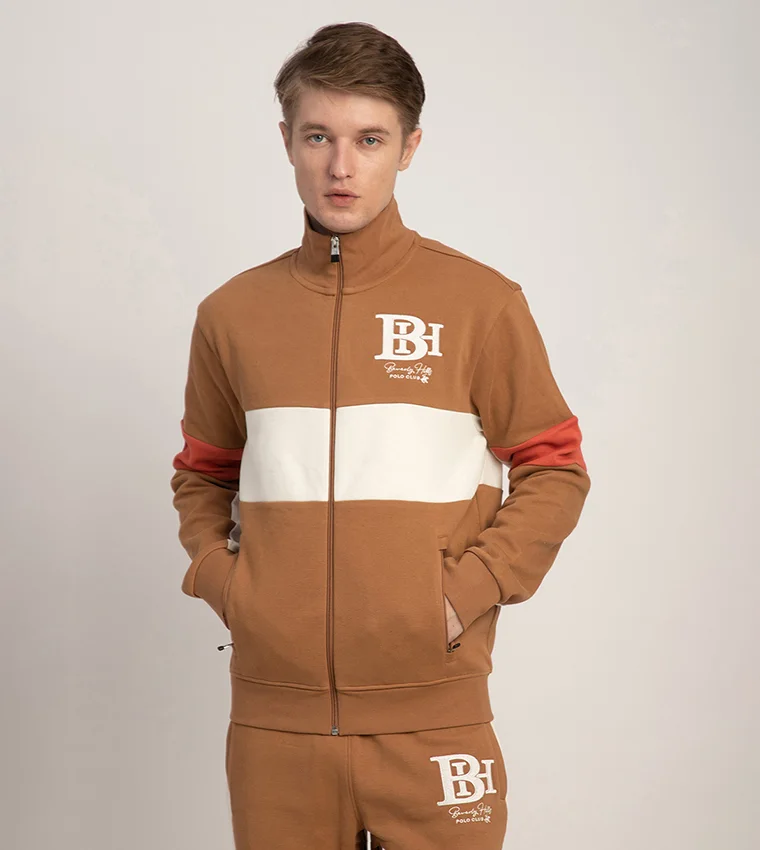 Logo Embroidered Zip-Through Jacket