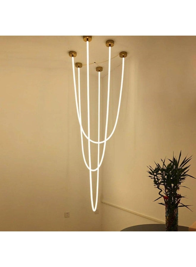 وهج  ثريا LED حديثة من البروبيلين بتصميم خطي مرن  - Image 5