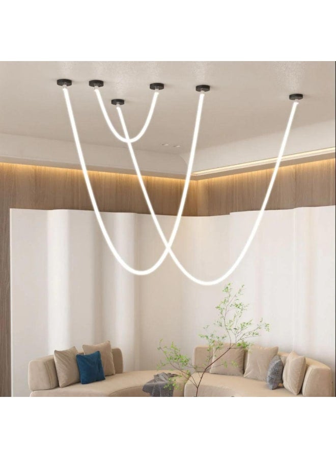 وهج  ثريا LED حديثة من البروبيلين بتصميم خطي مرن  - Image 4