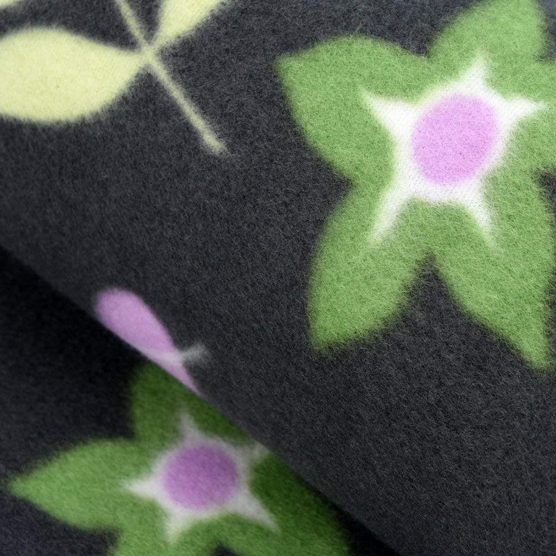 forestfish Fleece Throw Blanket Cozy Soft Portable Travel Blanket Compact for Long Car Airplane Train Rides 60" x 40", Flower - Image 3