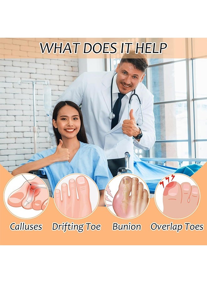 4PCS Hallux Valgus Correctors, Cushions for Pain Relief Gel Toe Protector Corrector for Men Women Reduce Pain from Rubbing(Skin Color) - Image 2