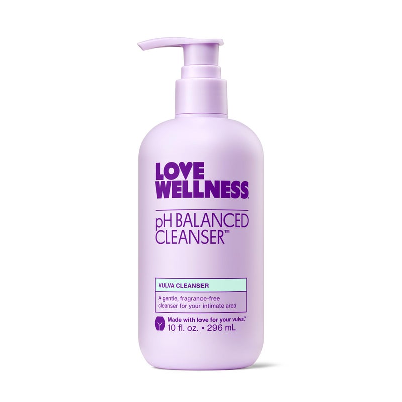 Love Wellness pH Balancing Cleanser | Feminine Vulva Wash for Intimate Health & Hygiene | Fragrance-Free, Non-Irritating & pH Matched | With Aloe Vera & Calendula for Sensitive Skin | 10 Fl Oz - Image 1