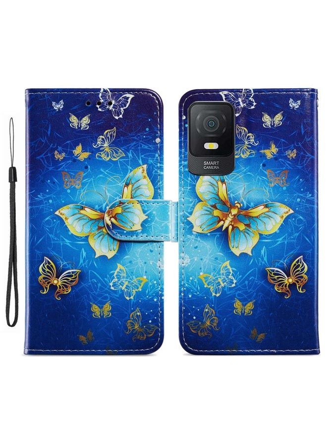 Generic - Case Cover For TCL 403 Painted Pattern Horizontal Flip Leather Phone Case Butterfly - Image 1