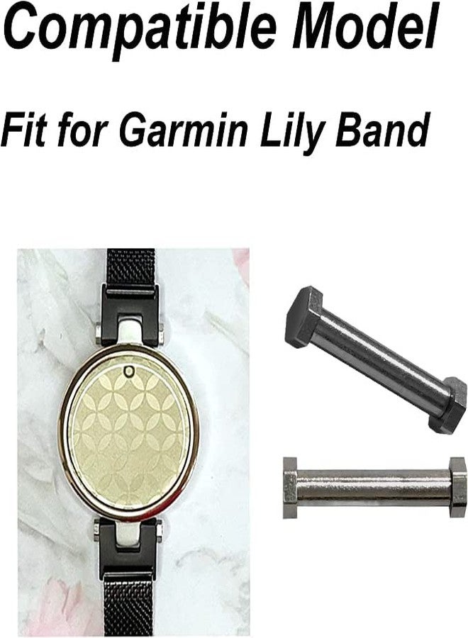 EANWireless مجموعة أدوات استبدال حزام ساعة Garmin Lily متوافقة مع EANWireless، براغي من الفولاذ المقاوم للصدأ وأدوات إزالة المفاتيح لساعة Garmin Lily الذكية للنساء - 4 قطع، فضي - Image 2