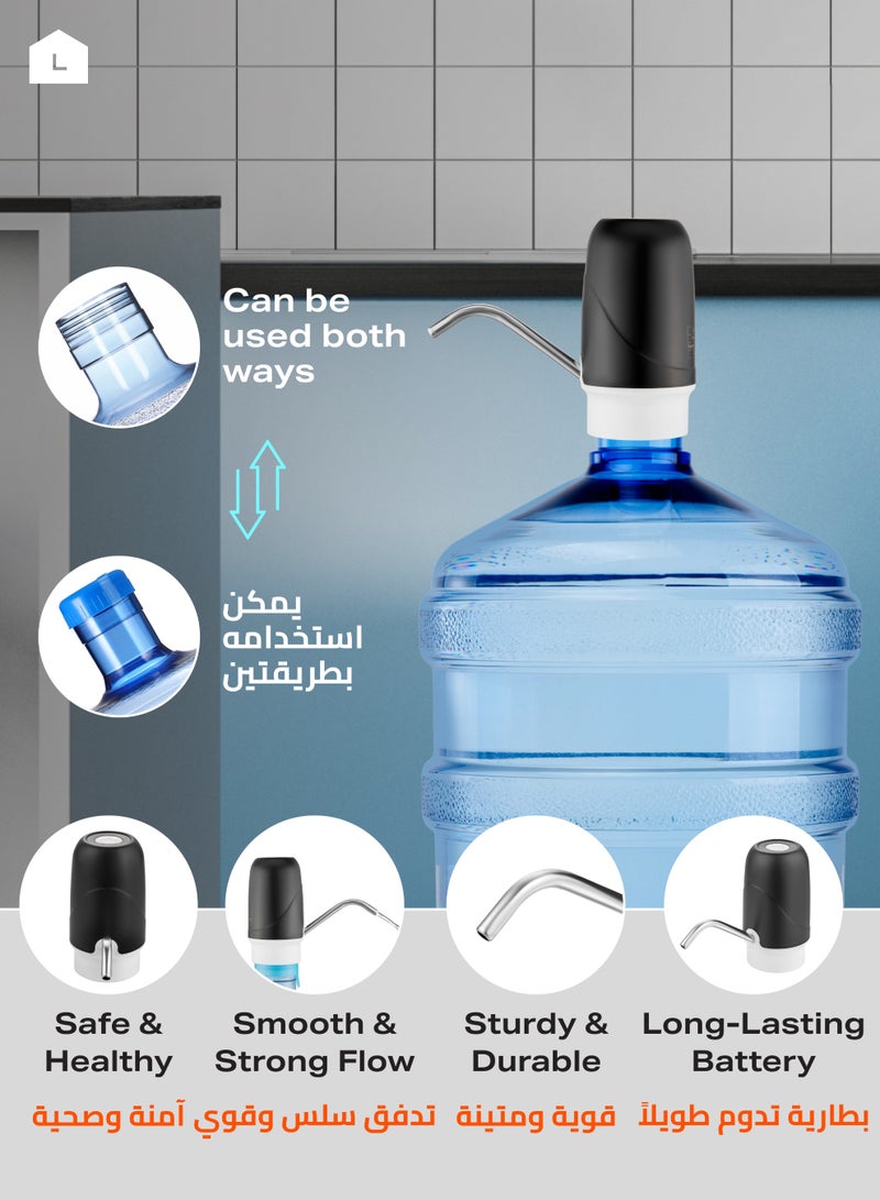 LAWAZIM Water Pump -64x130mm- Compact and Portable Mini Water Pump with Plastic Shell and Stainless Steel Outlet Pipe - for Drinking Water Transfer, Home Use, Travel and Trips, and Outside Activities - Image 3