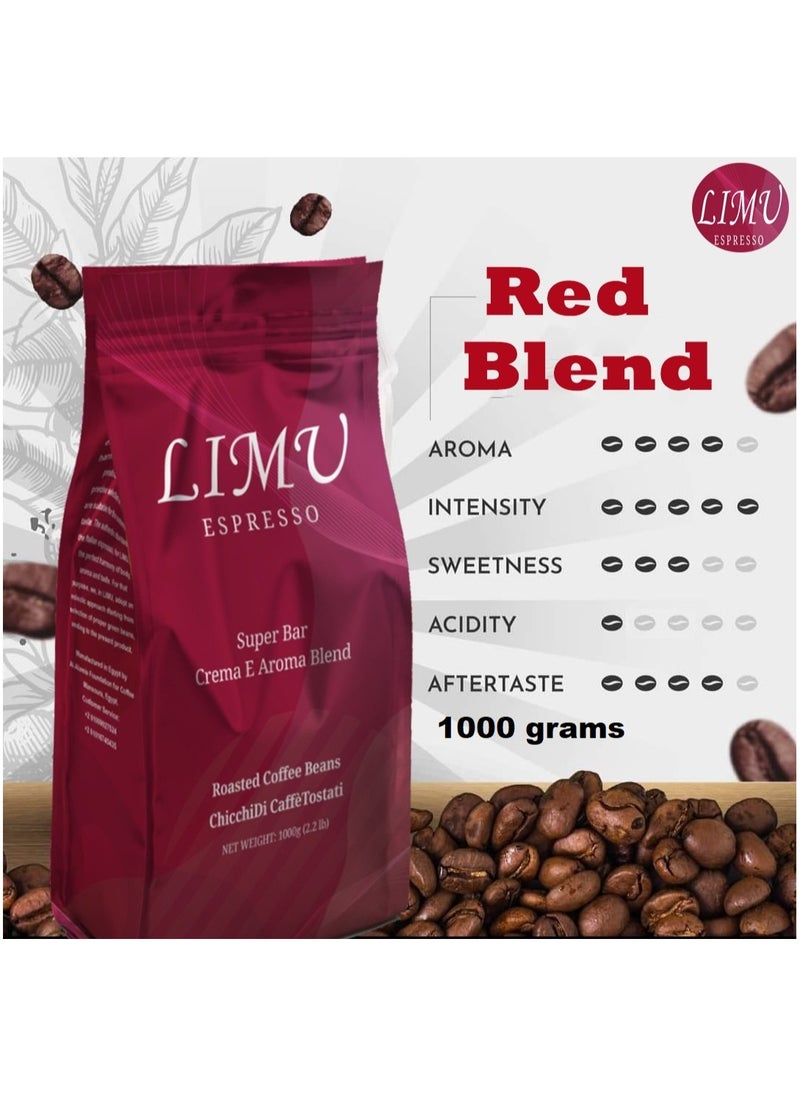 LIMU ESPRESSO Creamy professional espresso Limu coffee 1 kg beans  - Image 1