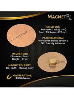 Generic Magnetic Acupressure Patches - 3,500 Gauss Ultra Strength Healing Magnets for The Body - Acupressure Magnets Patch (3 packs x 50 pcs)  - Image 4