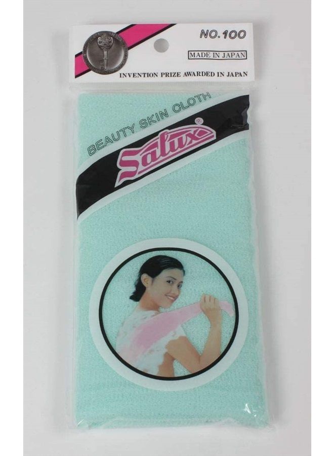 Salux Nylon Japanese Beauty Skin Bath Wash Cloth/Towel- Aquamarine Green - Image 2
