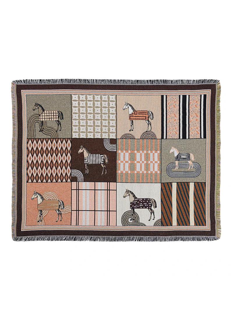handmade cotton thread woven blanket 160*160cm - Image 5