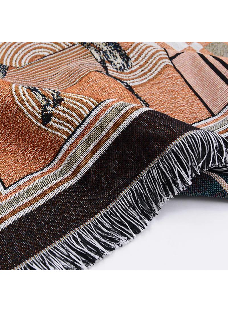 handmade cotton thread woven blanket 160*160cm - Image 3