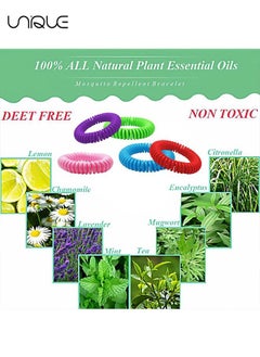 Unique 10 Pcs Natural Mosquito Repellent Bracelet Multicolour, Mosquito Bracelets Outdoor for Adults and Kids, Waterproof Bands  - Image 4
