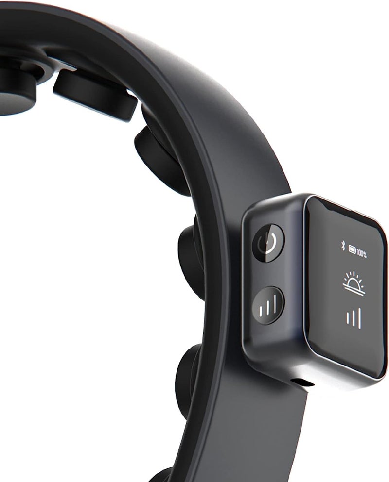 Master Massage H1 Fashion Hairband Head Massager Slim Lightweight 11 Vibrating Heads 5 Modes 3 Intensities from Gentle Fingers to Acupressure Deluxe Black - Image 2