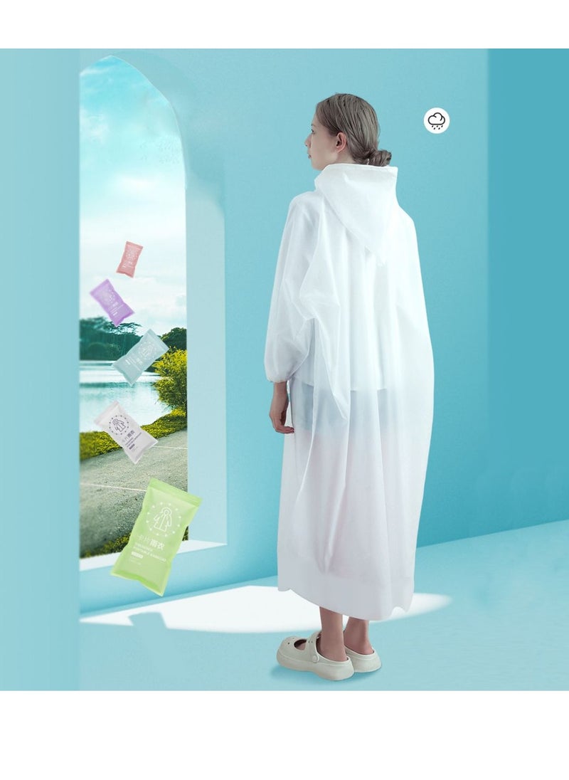 SYOSI - Disposable Raincoat Clear Transparent Body Anti Storm Adult Portable Compressed Card Rain coat Waterproof Raincape for Women, Men, Individually Wrapped Emergency Long Raincoat Random Color - Image 1