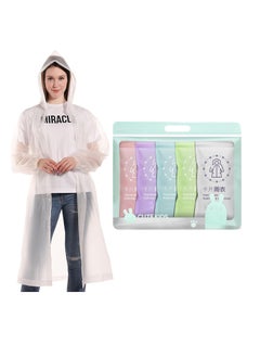 Disposable Raincoat Clear Transparent Body Anti Storm Adult Portable Compressed Card Rain coat Waterproof Raincape for Women, Men, Individually Wrapped Emergency Long Raincoat Random Color