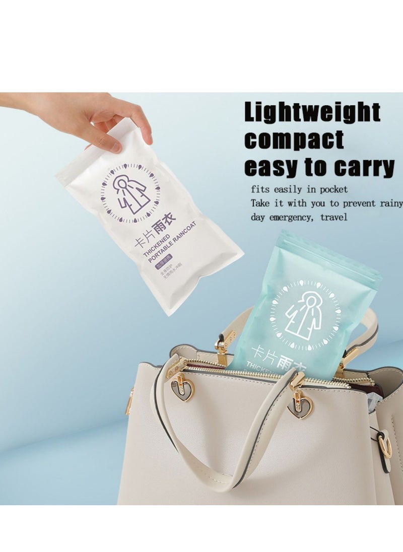SYOSI - Disposable Raincoat Clear Transparent Body Anti Storm Adult Portable Compressed Card Rain coat Waterproof Raincape for Women, Men, Individually Wrapped Emergency Long Raincoat Random Color - Image 1