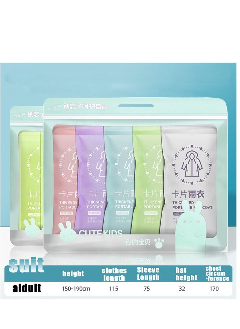SYOSI - Disposable Raincoat Clear Transparent Body Anti Storm Adult Portable Compressed Card Rain coat Waterproof Raincape for Women, Men, Individually Wrapped Emergency Long Raincoat Random Color - Image 1