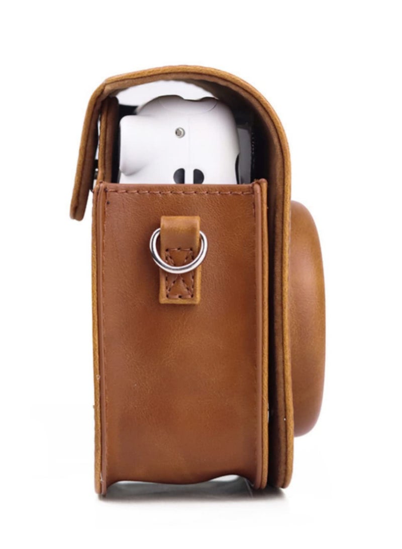 PU Vintage Instant Camera Bag Portable Camera Sling Bag Protective Shell Case for Fujifilm Instax Mini 11/9/8 - Image 5