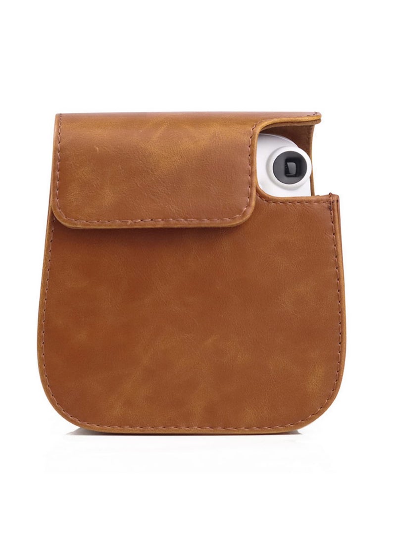 PU Vintage Instant Camera Bag Portable Camera Sling Bag Protective Shell Case for Fujifilm Instax Mini 11/9/8 - Image 4