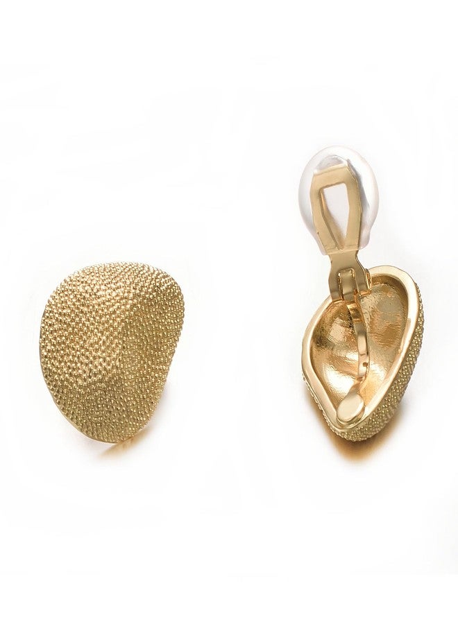 Yoursfs Gold Teardrop Clip On Earrings for Women Hypoallergenic Pressure Earrings Non-pierced 18K Gold Plated Earring - Image 3