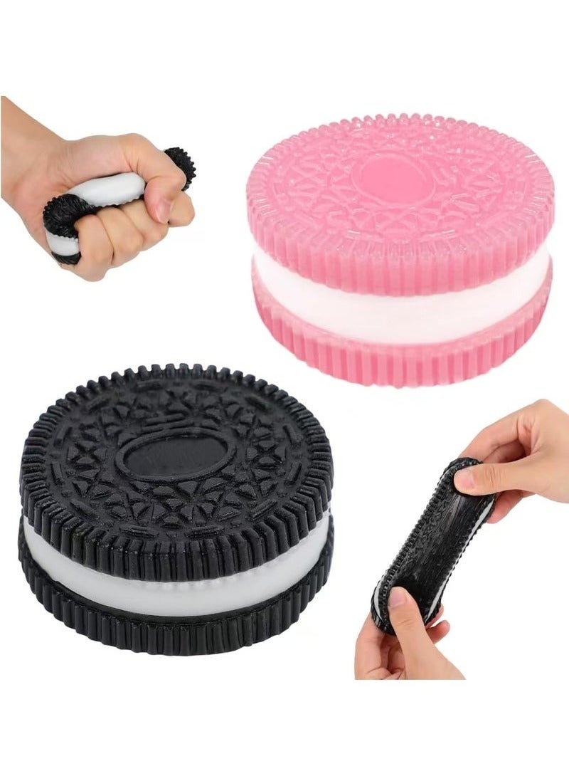 ESSEN Soft Squishy Biscuit Stress Relief Toy | Fun Squeeze & Fidget Toy | Cute Sensory Decompression Toy for Anxiety & Relaxation | Ideal for Kids & Adults | Desk Toy & Gift - 2pcs - Image 1
