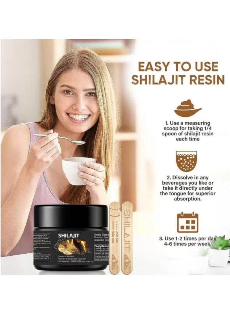 Shilajit RX Pure Himalayan Shilajit Resin – High Potency Gold Grade | 75 Servings | Energy, Immunity  Vitality Support | 85+ Trace Minerals  75%+ Fulvic Acid 30g - Image 3