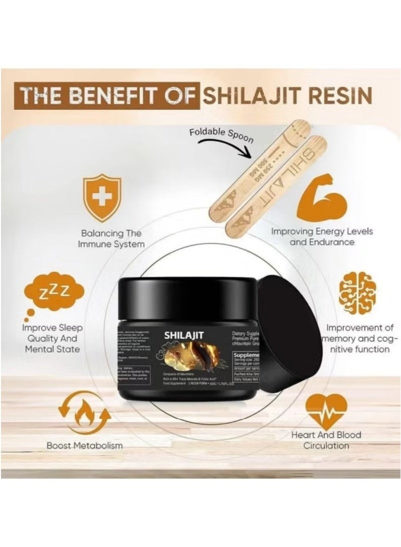 Shilajit RX Pure Himalayan Shilajit Resin – High Potency Gold Grade | 75 Servings | Energy, Immunity  Vitality Support | 85+ Trace Minerals  75%+ Fulvic Acid 30g - Image 4