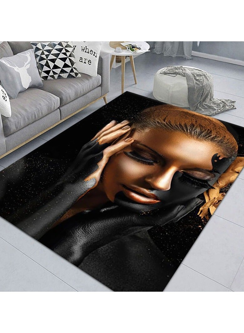 Loquat Squality Ins 3D Portrait Modern Minimalist Washable Carpet