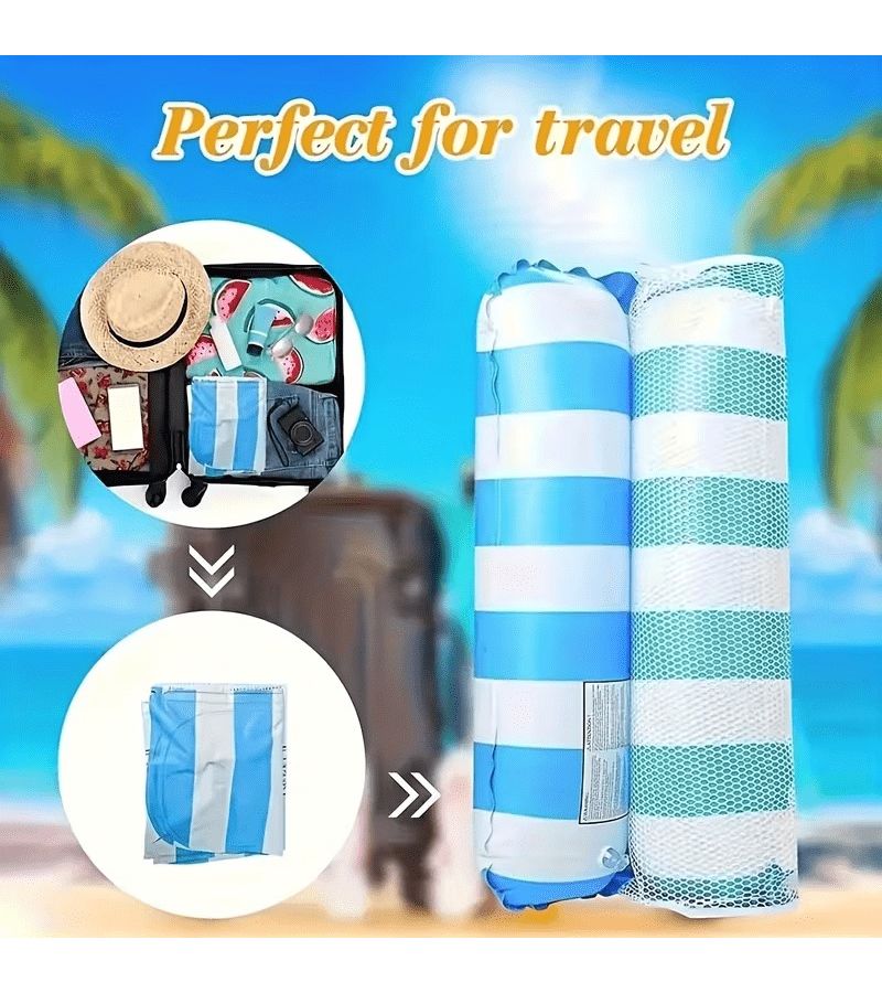 Orange Green 2pcs 4 in 1 Inflatable Water Hammock with Air Pump Pool Floating Bed - Image 2
