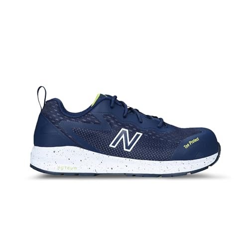 New Balance Logic Composite Toe Men's Industrial Work Shoes, Navy/Lime, Size 11.5, Comfortable & Lightweight Work Shoes for Men, Electric Hazard, Puncture & Slip Resistant - Image 1