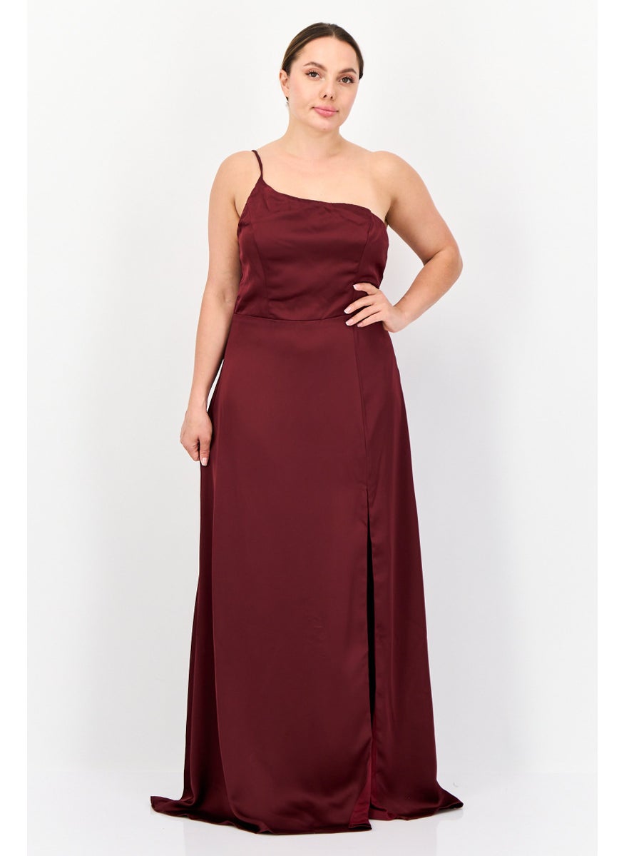 Lulus Women Plain Maxi Dress, Maroon  - Image 1