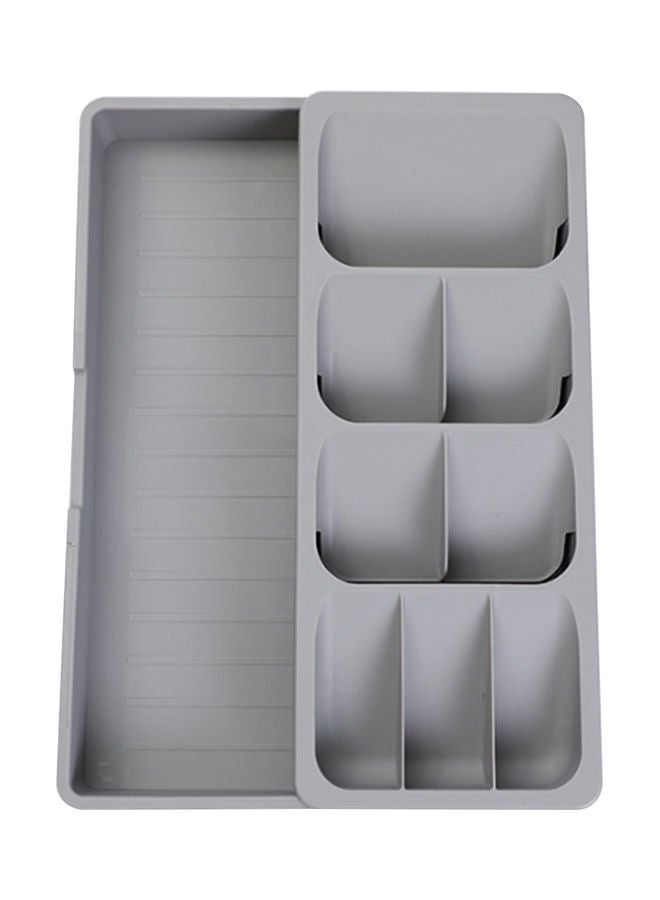 Loquat Expandable Cutlery Drawer Organizer Grey 40.5x5.5x16.5cm - Image 1