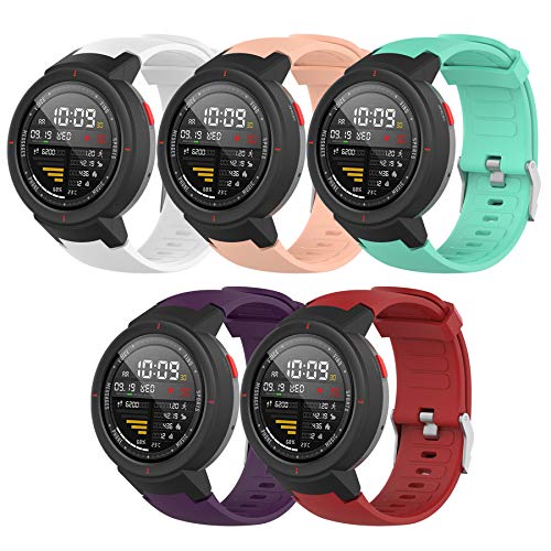 QGHXO Band for Amazfit Verge, Soft Silicone Replacement Band for Amazfit Verge lite Smartwatch (No Tracker, Replacement Bands Only) - Image 2