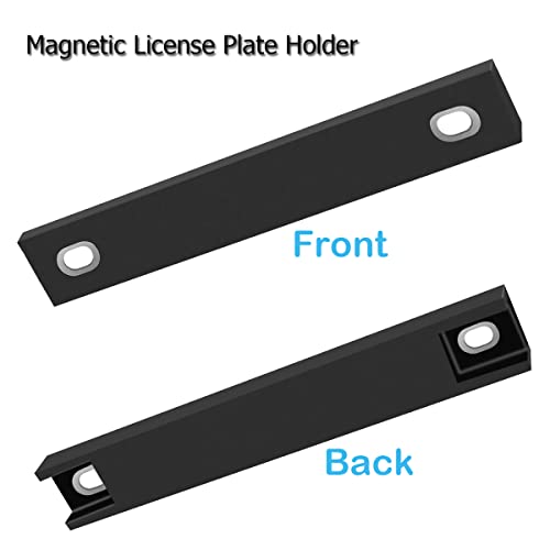 WFPOWER 2 Pack Premium Rubber Coated Magnetic License Plate Holder, Magnet Tag, Demo Tag Test Drive, Car Dealer Magnet Bar License Plate Frame with Screws No Scratch for Car Truck (Black) - Image 4