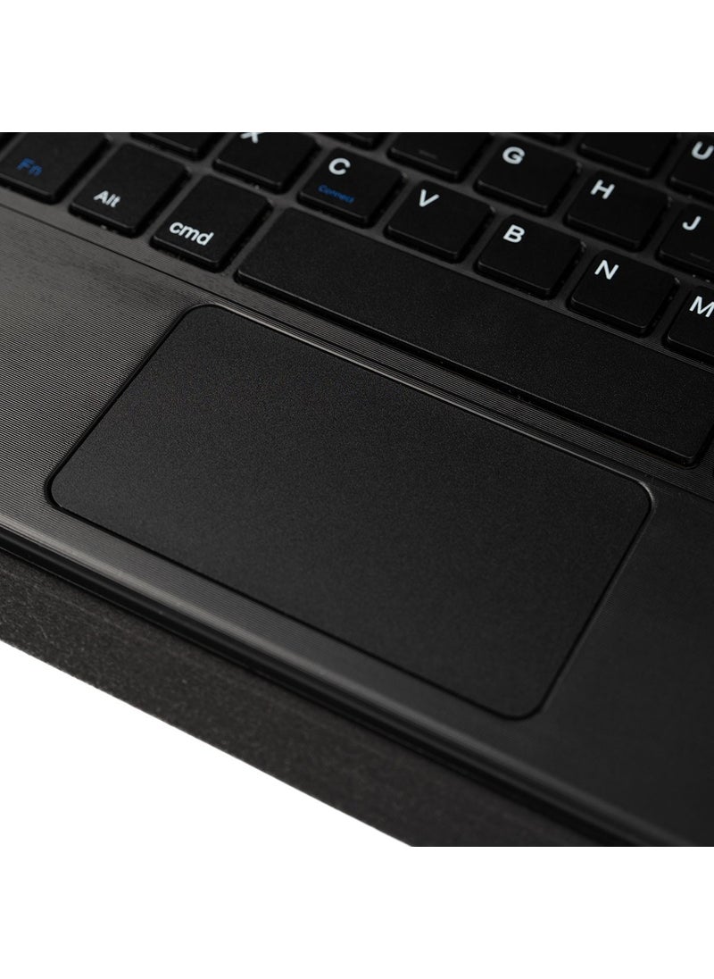 BBS Teknoloji Grup - BBS Technology Group Apple iPad Air 11 2024 Zore Border Keyboard Bluetooth Connected Stand Keyboard Tablet Case-Black - Image 1