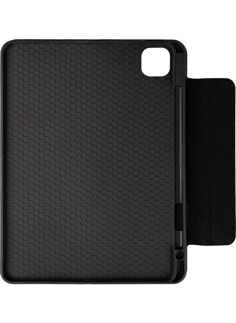BBS Teknoloji Grup - BBS Technology Group Apple iPad Air 11 2024 Zore Border Keyboard Bluetooth Connected Stand Keyboard Tablet Case-Black - Image 1
